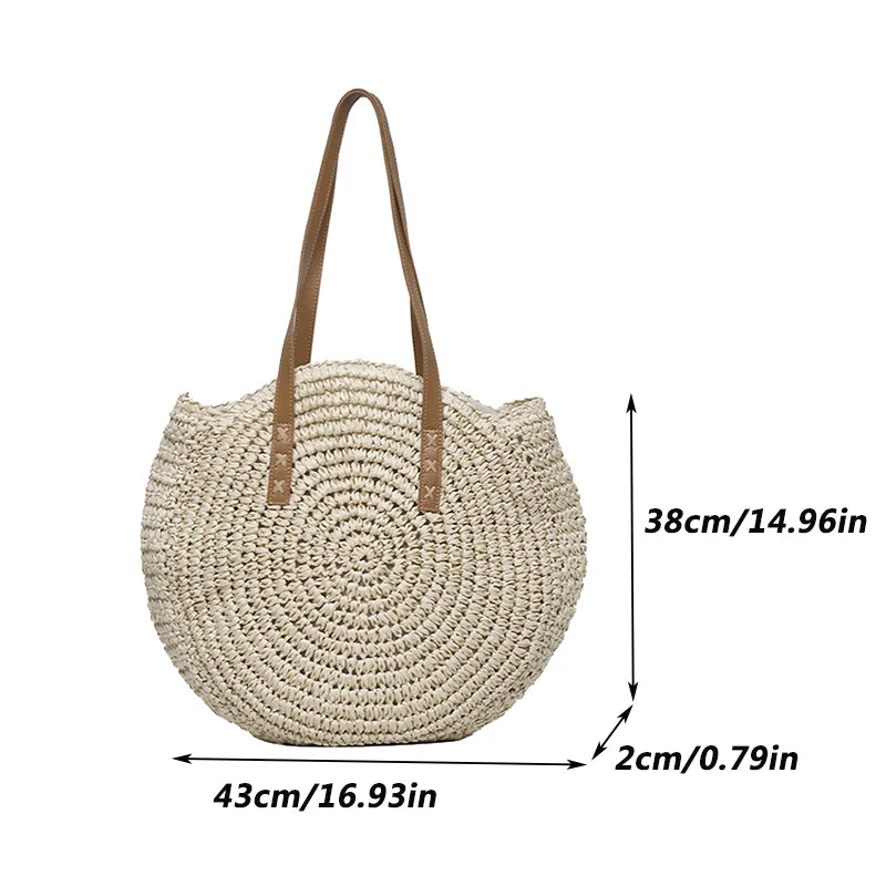 Runde Boho Strohtasche: Deine leichte Sommer-Strandtasche
