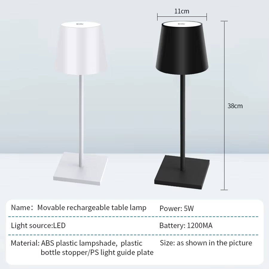 Design LED Tischleuchte: Dimmbares Ambiente & Akku-Betrieb