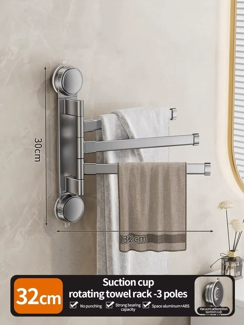 Schwenkbarer Handtuchhalter ohne Bohren – Platzsparend & Edel