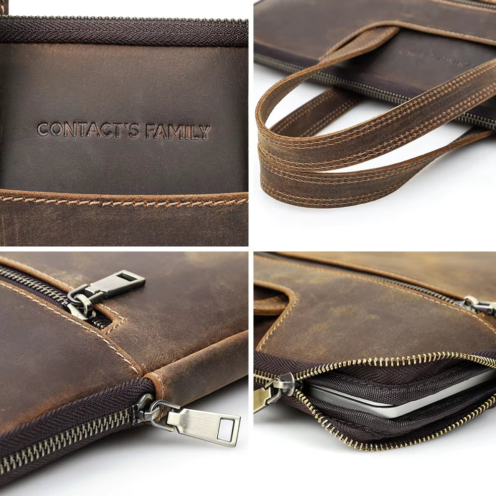 Laptoptasche Echtleder Herren | Puristisches Design