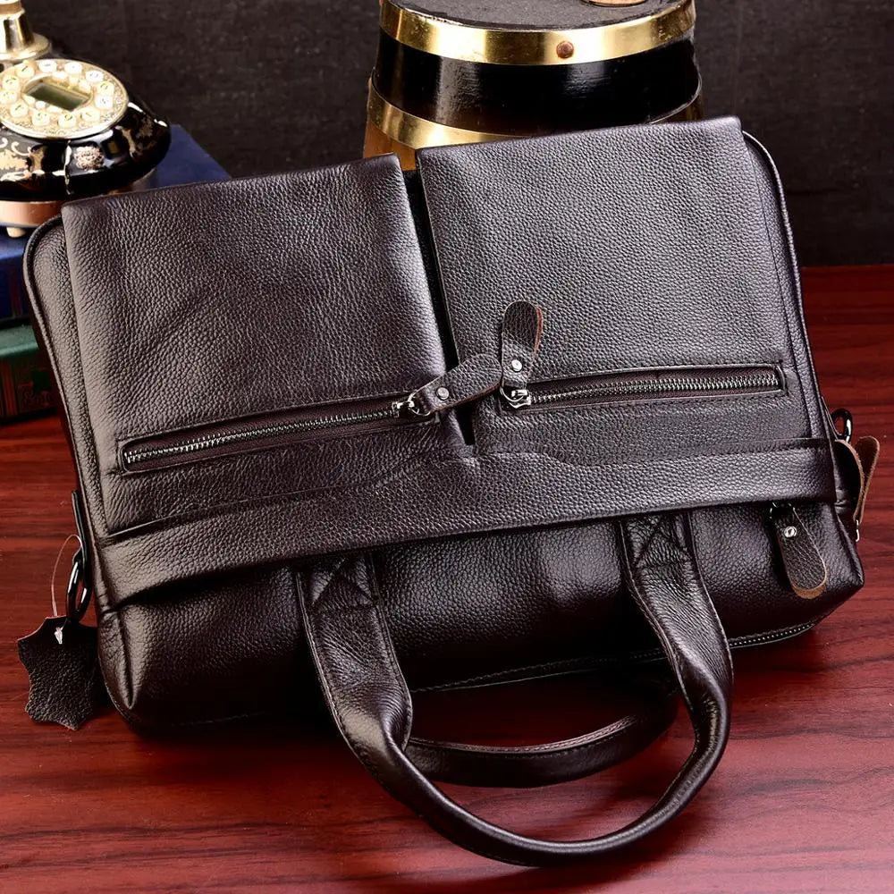Herren Business-Tasche Echtleder: Souverän & Schlank