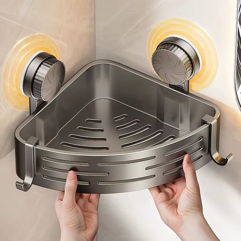 Eck-Badregal ohne Bohren – Platzsparender Organizer mit Haken