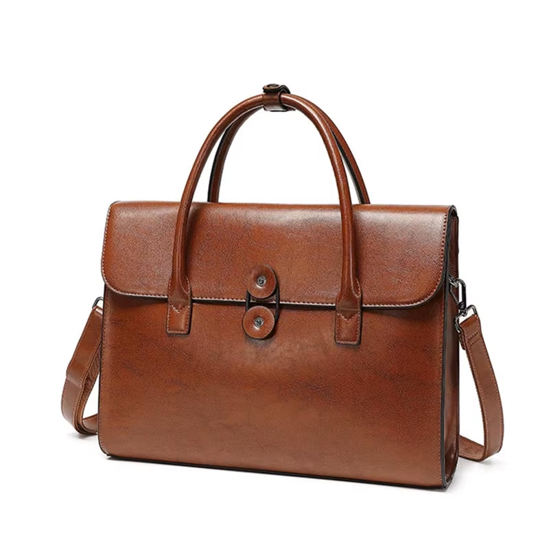 Echtleder Aktentasche Damen:  Knitterfrei & Sicher