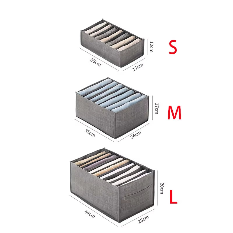 Kleiderschrank Organizer | 9 Fächer für Jeans & Hosen