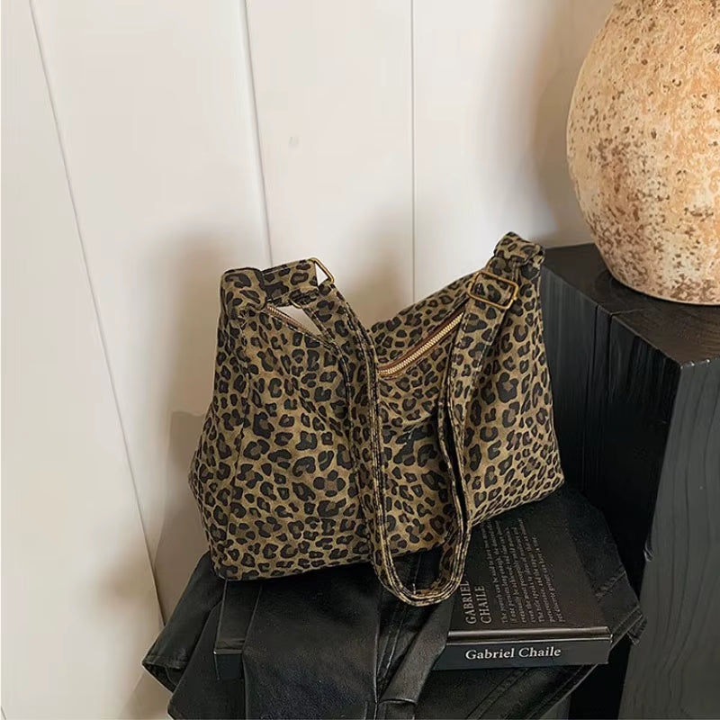 Stylische Leoparden-Schultertasche – Retro Crossbody Bag