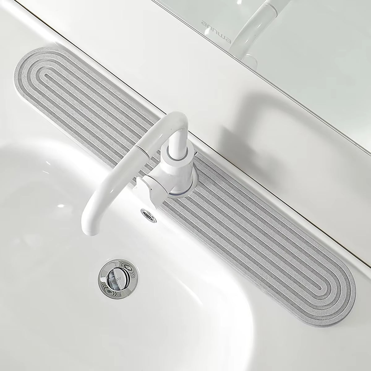 Diatomit Wasserhahn-Matte: Extrem saugstark & sauber