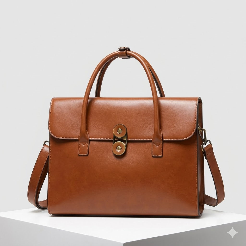 Echtleder Aktentasche Damen:  Knitterfrei & Sicher