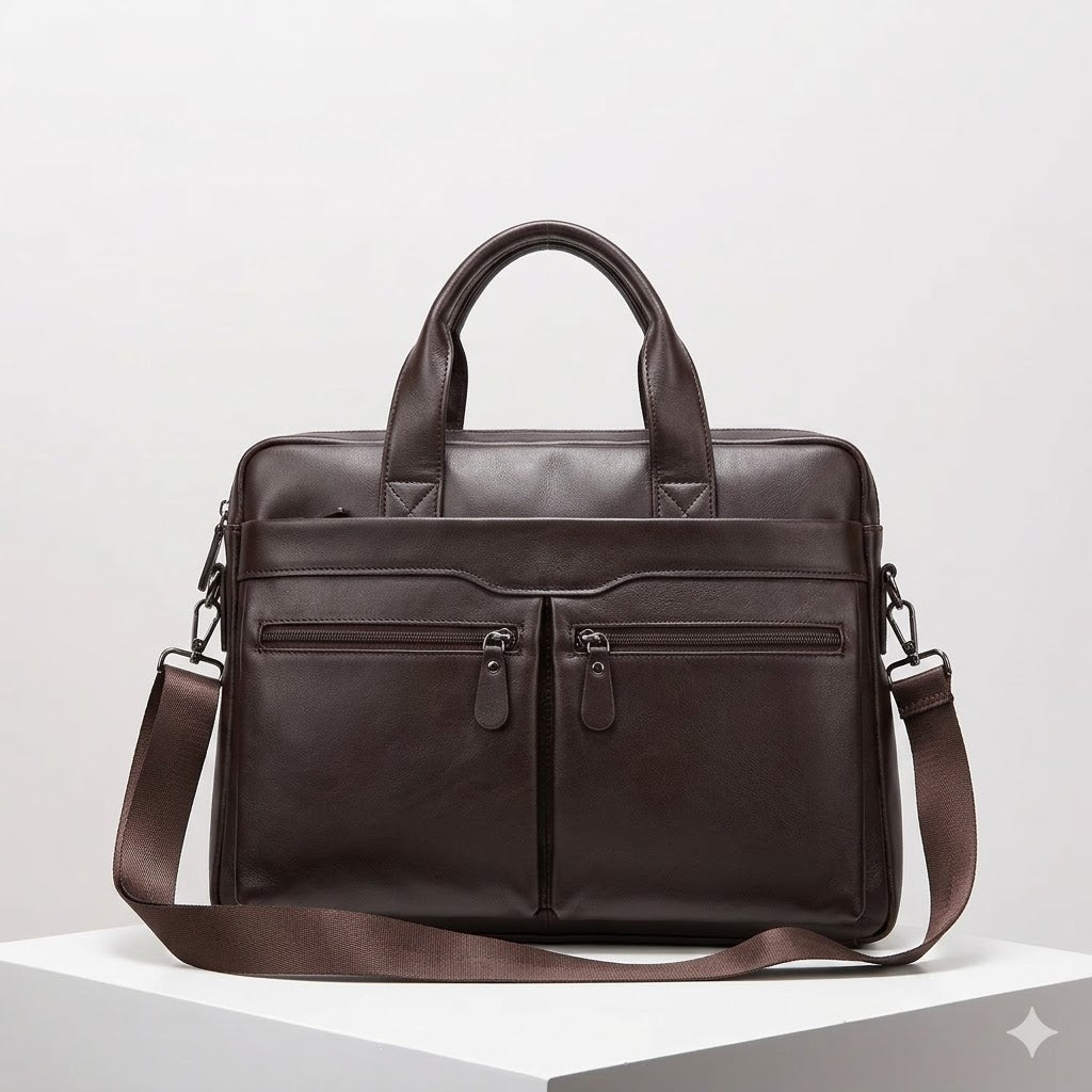 Herren Business-Tasche Echtleder: Souverän & Schlank
