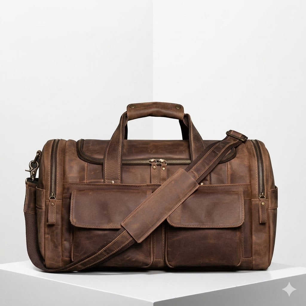 Herren Reisetasche echtes Leder | Vintage Weekender