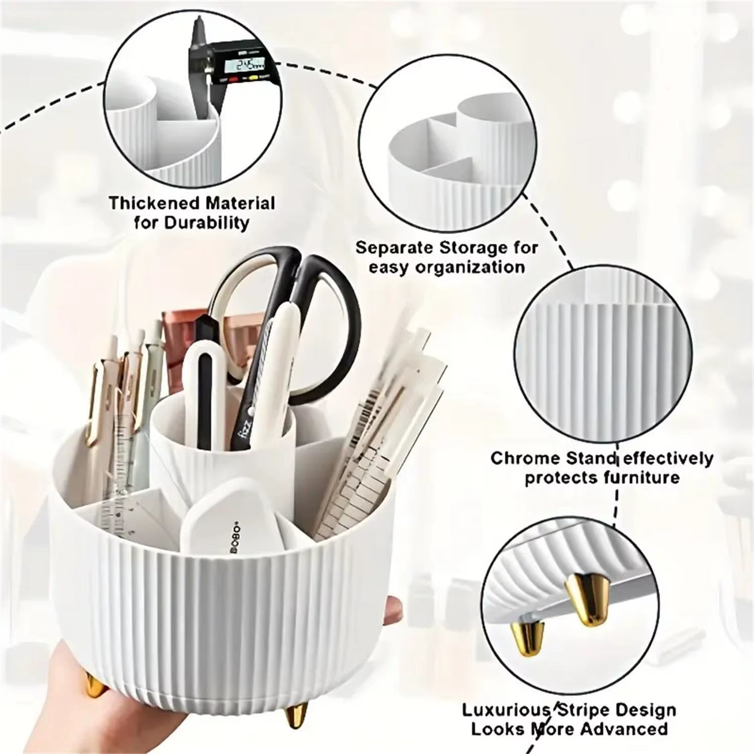 Kosmetik Organizer 360° drehbar, multifunktional mit 5 Fächern