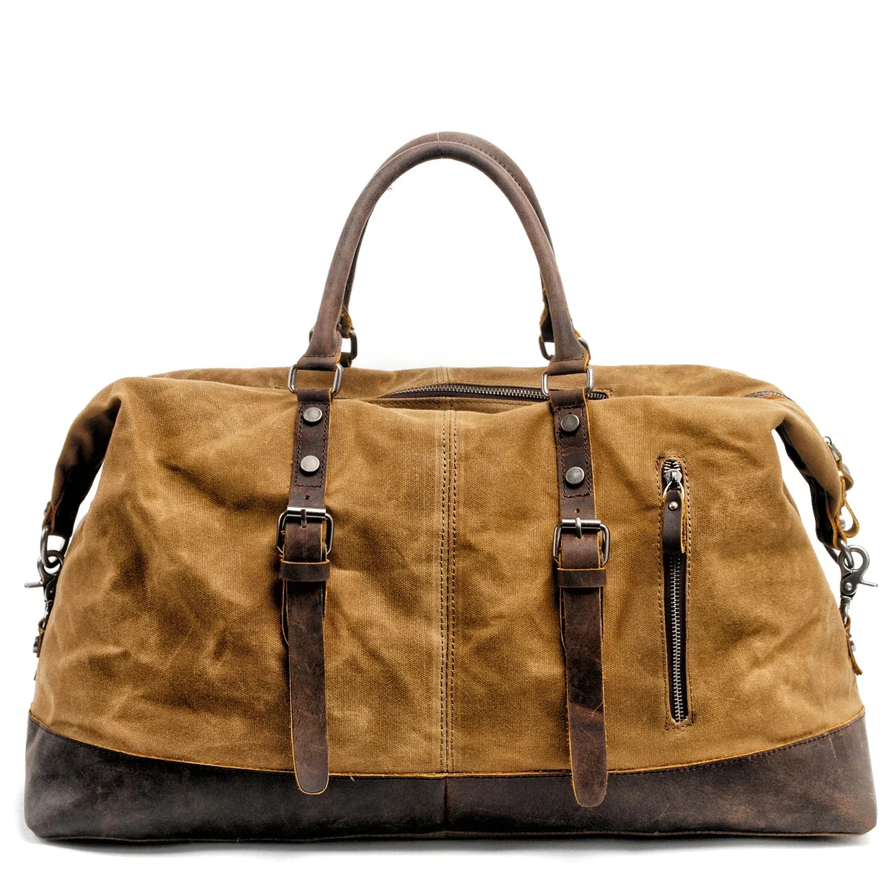 Herren Reisetasche Canvas Leder | Großer Weekender Vintage