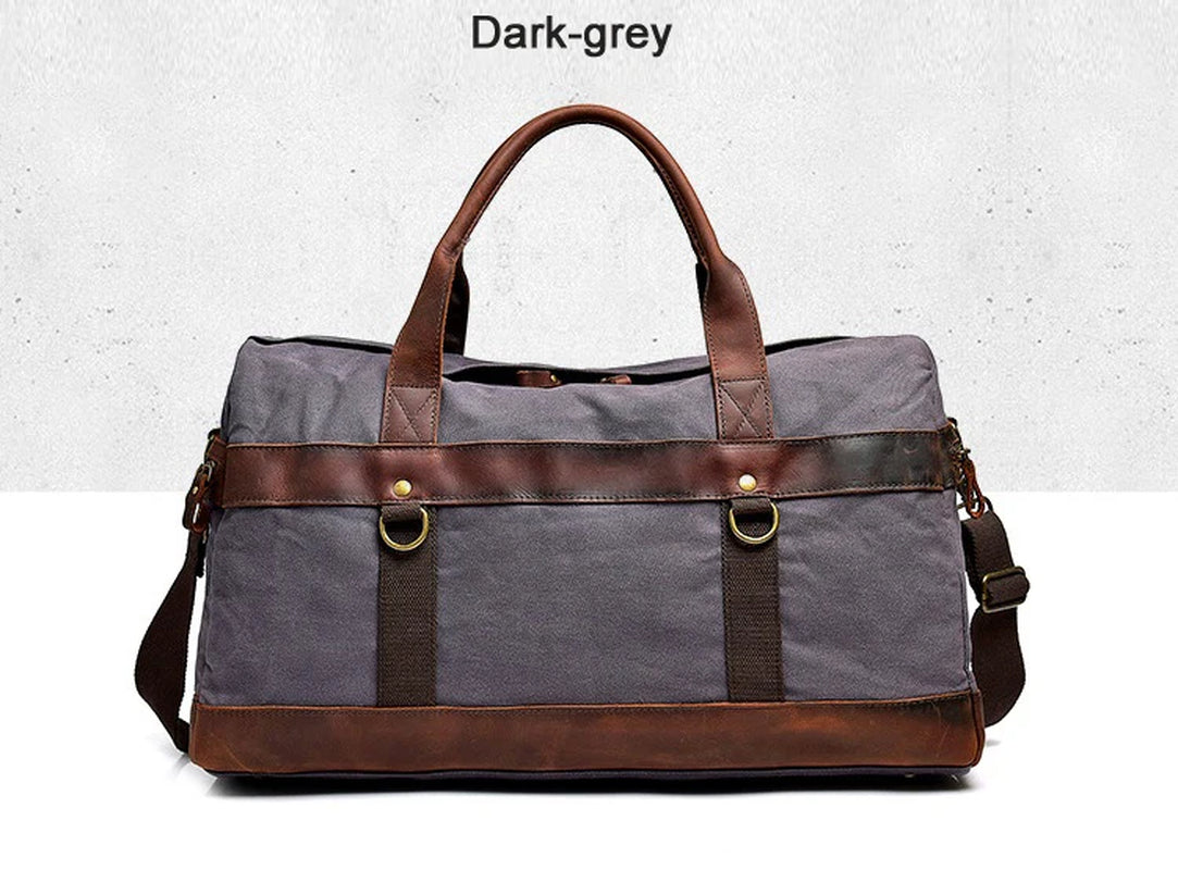 Vintage Reisetasche – Canvas & Leder Weekender
