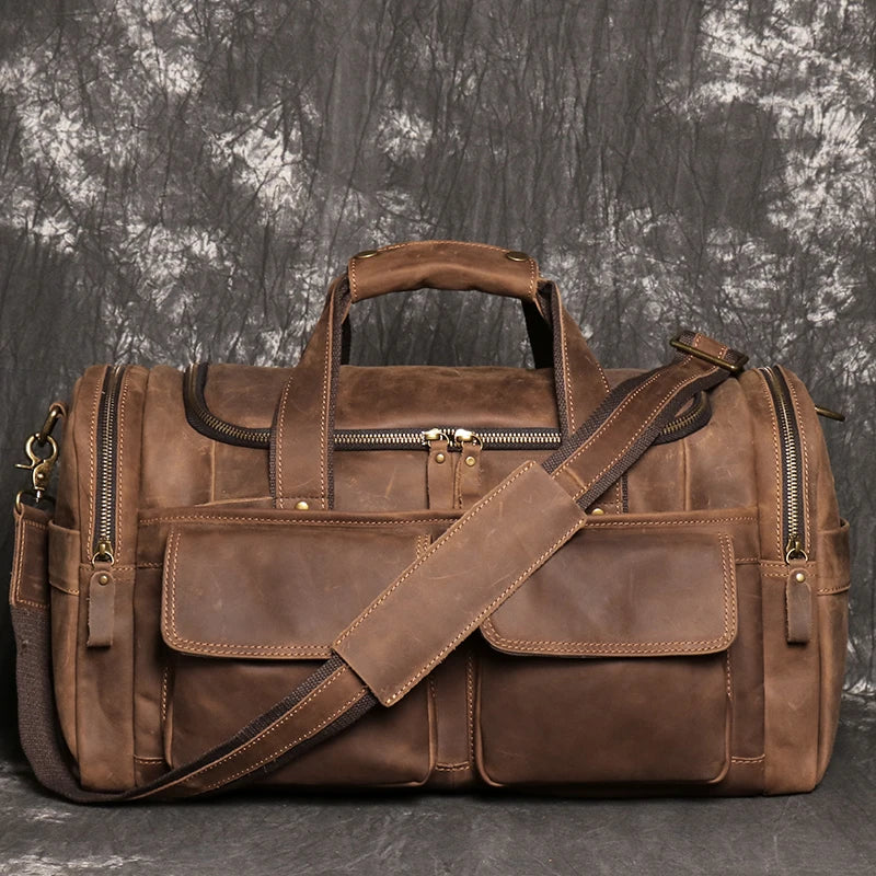 Herren Reisetasche echtes Leder | Vintage Weekender