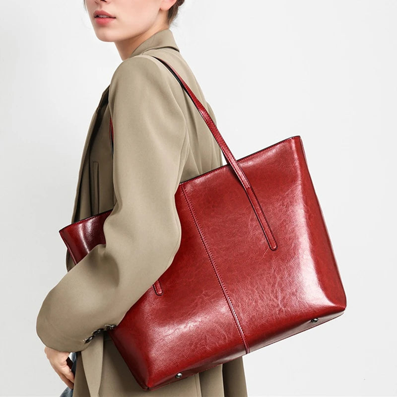 Vintage Echtleder Tote Bag: Stilvolles Statement für Damen