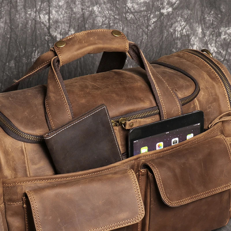 Herren Reisetasche echtes Leder | Vintage Weekender