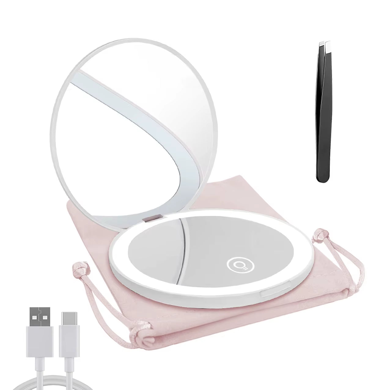 Taschenspiegel LED: 10x Vergrößerung. Perfektion To Go.