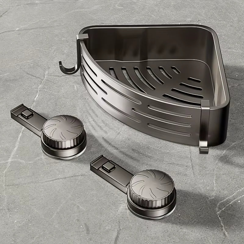 Eck-Badregal ohne Bohren – Platzsparender Organizer mit Haken