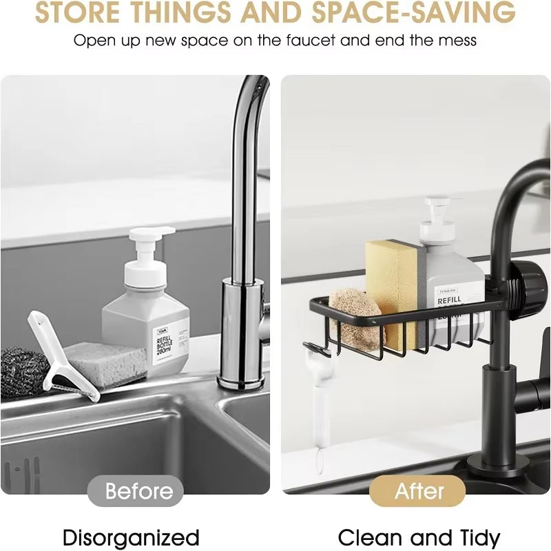 Bad-Organizer für Duschstangen: Stabiles Regal aus Alu