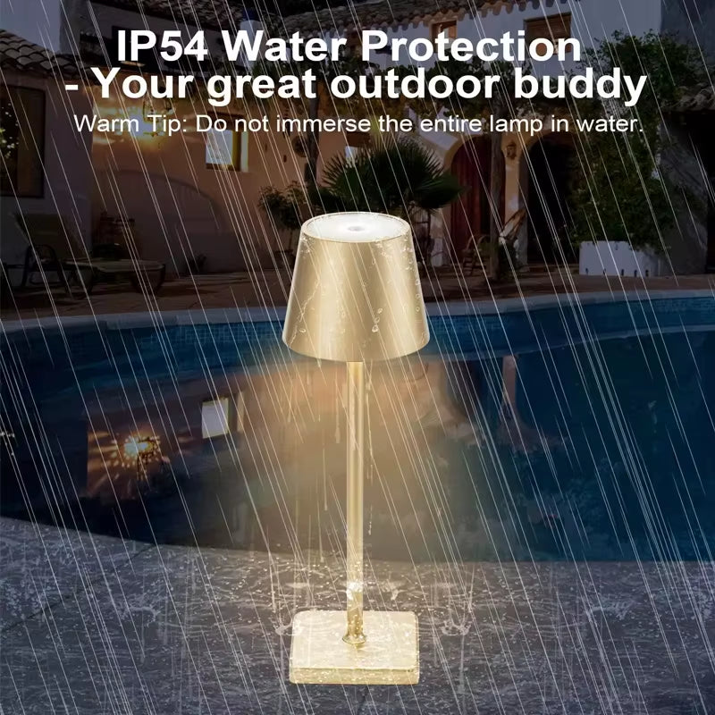 Edle LED-Akku-Tischleuchte | 7 edle Farben | Dimmbares Licht 