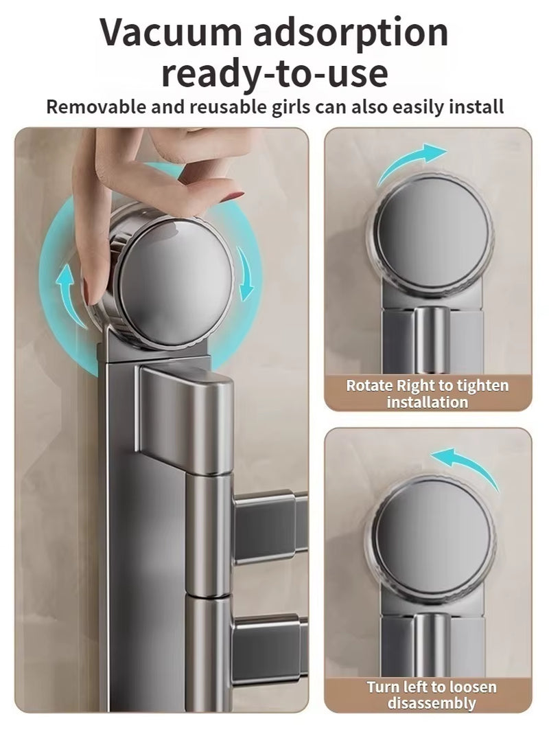 Schwenkbarer Handtuchhalter ohne Bohren – Platzsparend & Edel