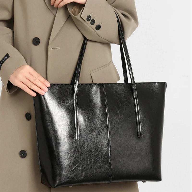 Vintage Echtleder Tote Bag: Stilvolles Statement für Damen