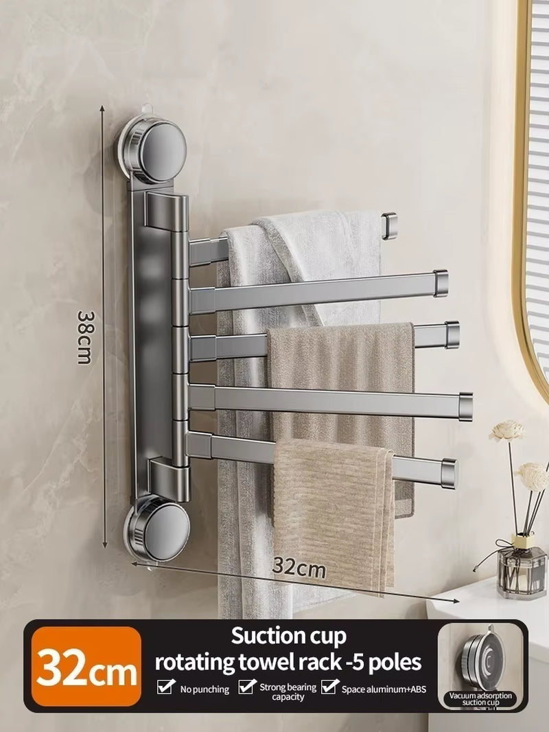 Schwenkbarer Handtuchhalter ohne Bohren – Platzsparend & Edel