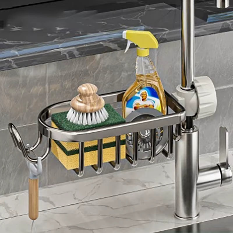 Bad-Organizer für Duschstangen: Stabiles Regal aus Alu