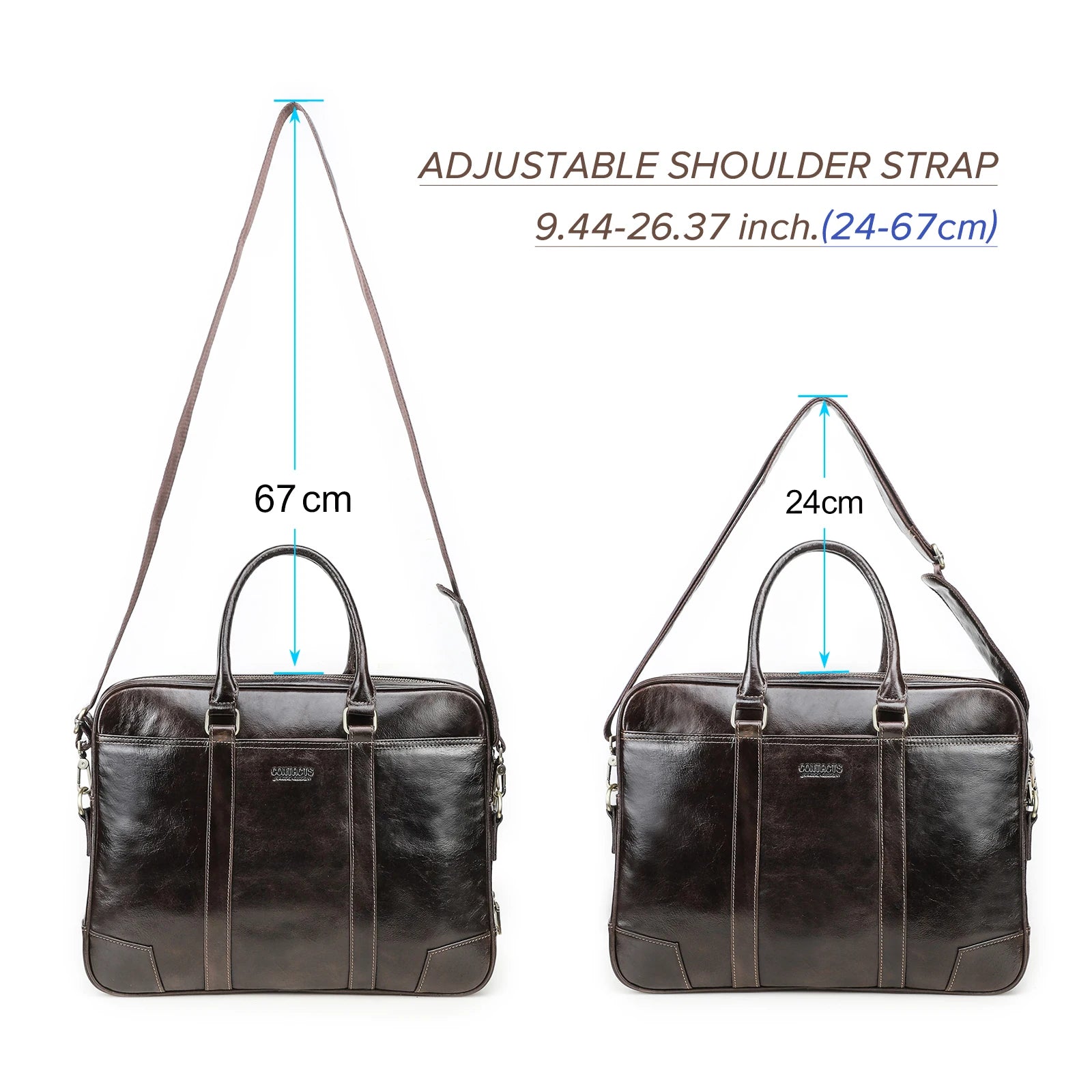 Edle Business-Tasche aus Echtleder: Viel Stauraum & Stil