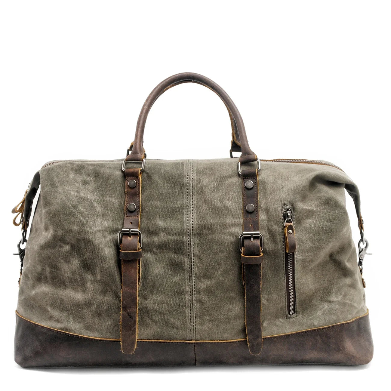 Herren Reisetasche Canvas Leder | Großer Weekender Vintage