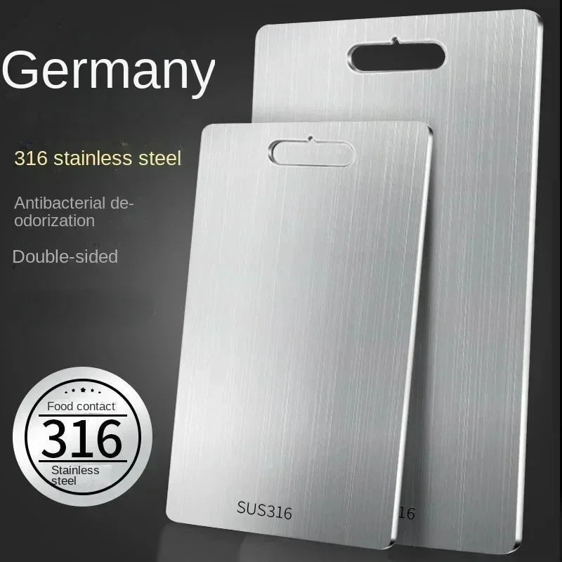 Premium Schneidebrett aus 316 Edelstahl – 100% Hygienisch
