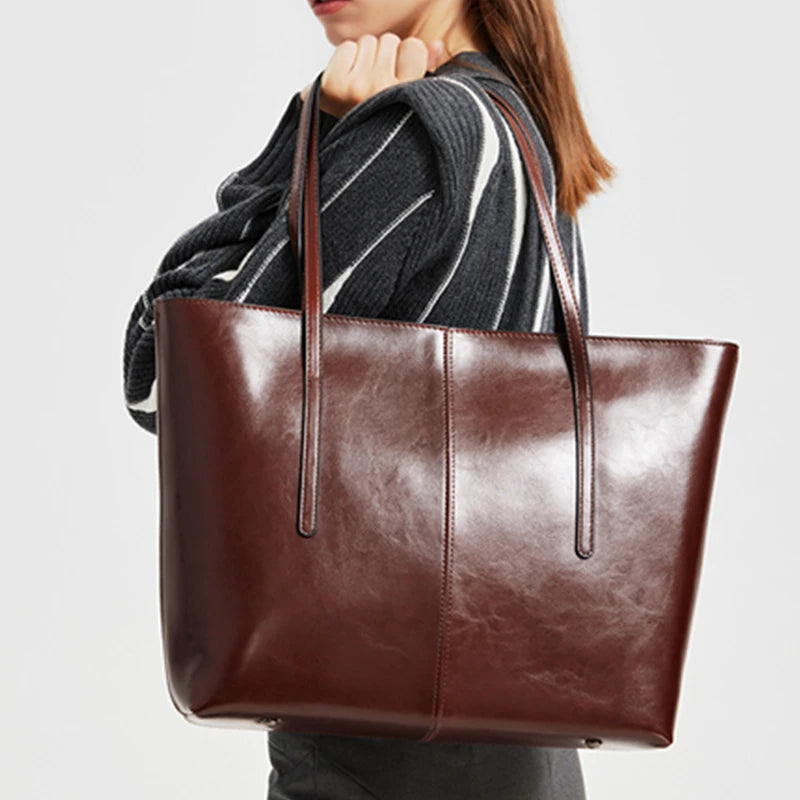 Vintage Echtleder Tote Bag: Stilvolles Statement für Damen