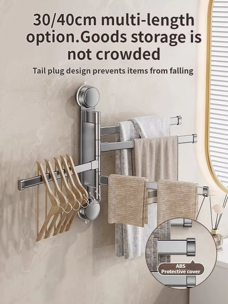 Schwenkbarer Handtuchhalter ohne Bohren – Platzsparend & Edel
