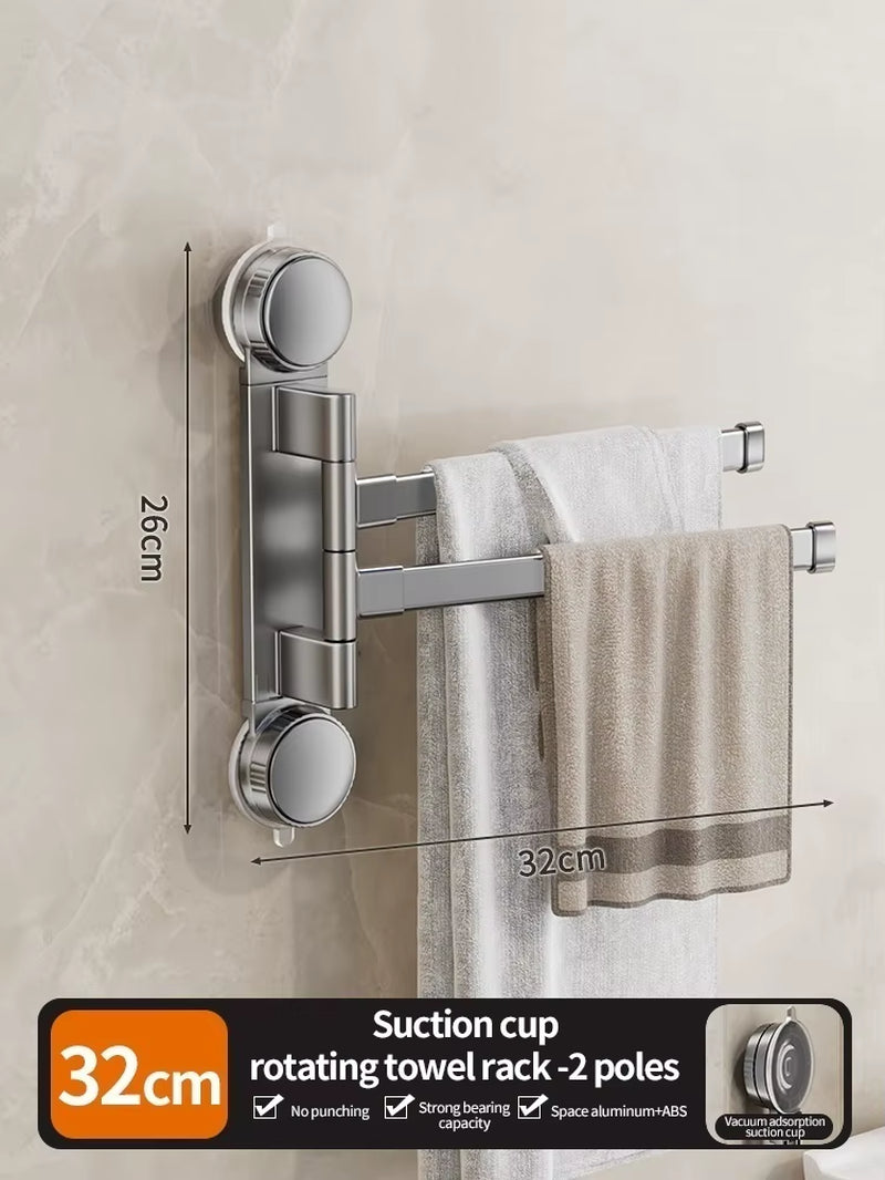 Schwenkbarer Handtuchhalter ohne Bohren – Platzsparend & Edel