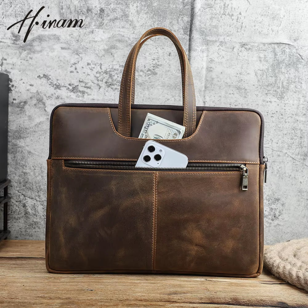 Laptoptasche Echtleder Herren | Puristisches Design