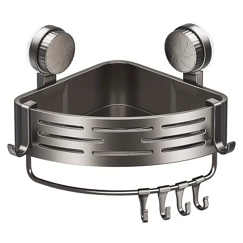 Eck-Badregal ohne Bohren – Platzsparender Organizer mit Haken