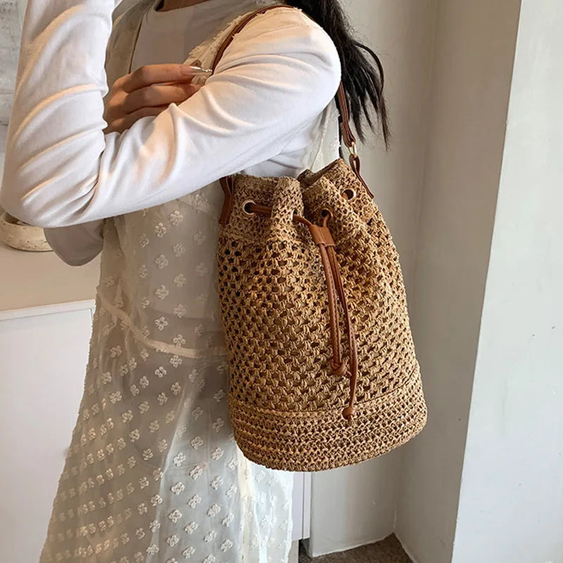 Boho Stroh-Bucket Bag: Dein Statement für Sommer & Freiheit