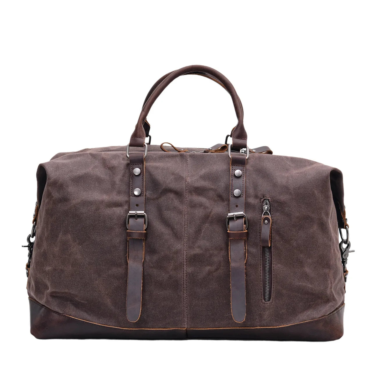 Herren Reisetasche Canvas Leder | Großer Weekender Vintage