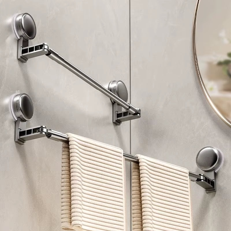 Bad-Handtuchstange ohne Bohren – Teleskop-Halter mit Haken